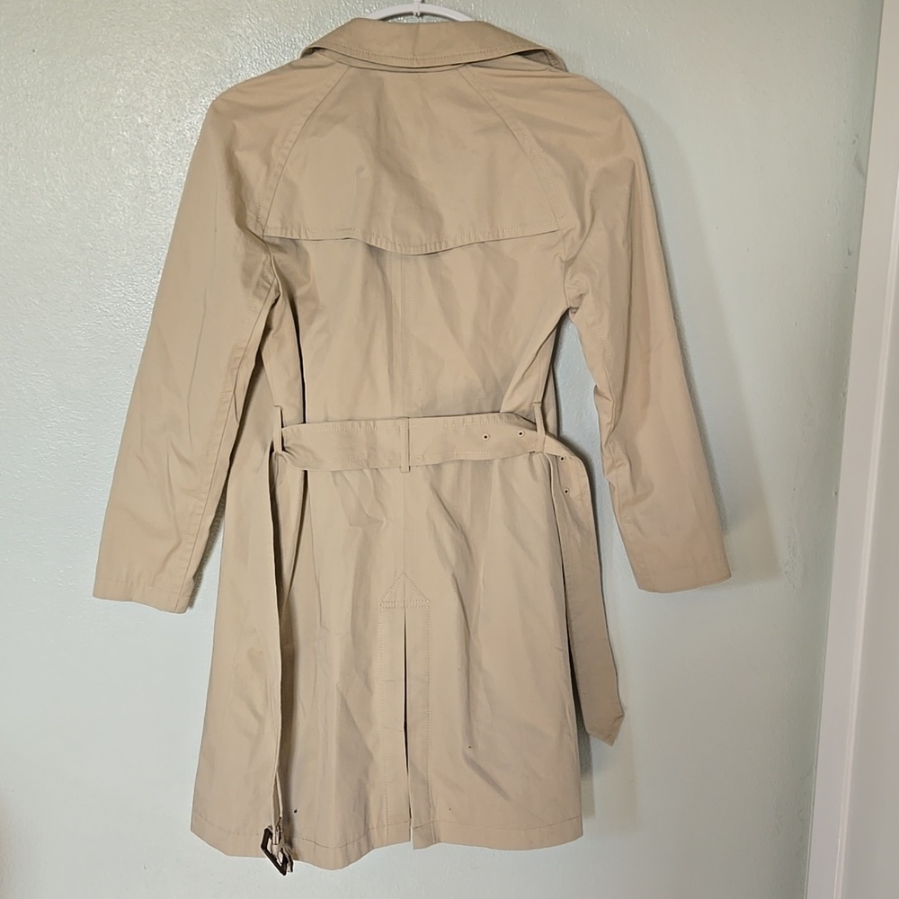 Loft | NWT Tan Floral Lined Belted Trench Coat Size XSP - Picture 6 of 10